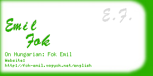 emil fok business card